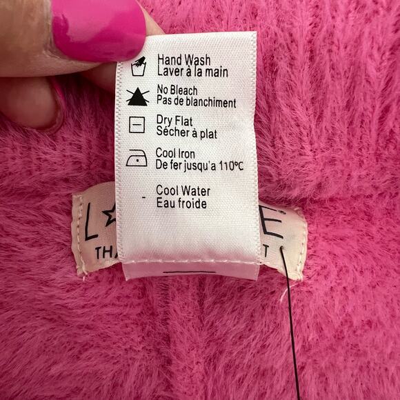 L Space Daydreamin Shorts Barbie Pink Fuzzy Elastic High Waist L Cozy Coquette - Picture 7 of 12